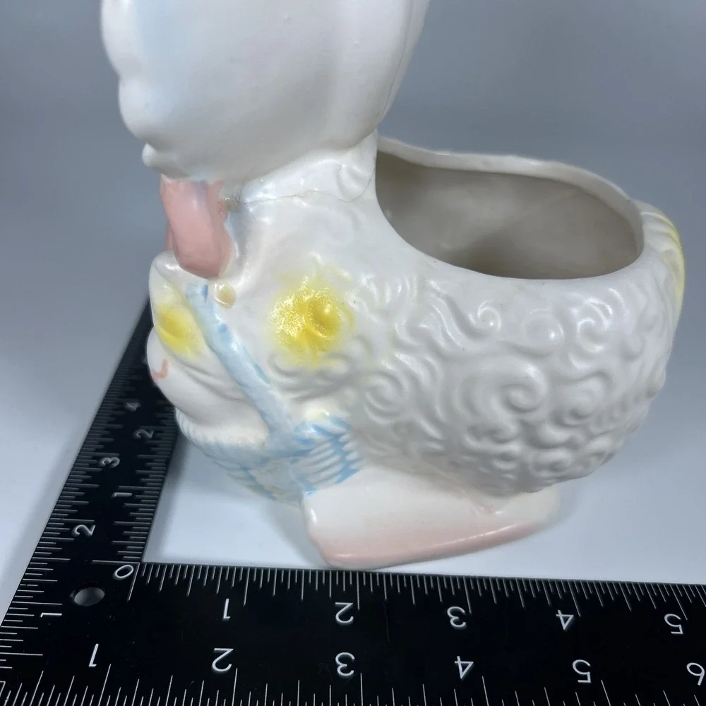 Vintage Mid Century Anthropomorphic Baby Duck Planter Japan 7x4 Repaired‎
